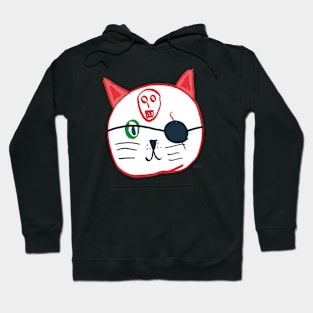 Pirate Cat by Kyrie age 9 Hoodie